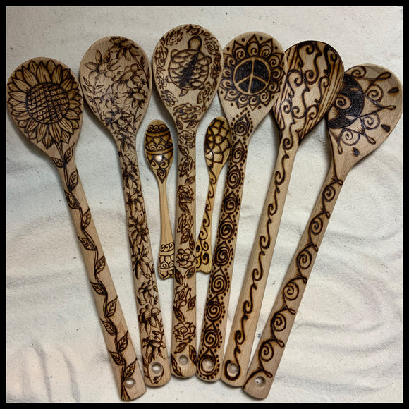 Wood Burned Spoons
