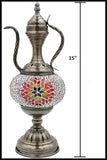 Handmade Mosaic Glass Table Lamp (Red/Blue/Yellow)