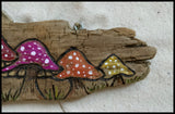 Four Little Mushrooms Driftwood