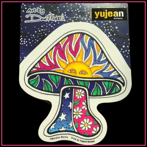 Mushroom Sun Sticker
