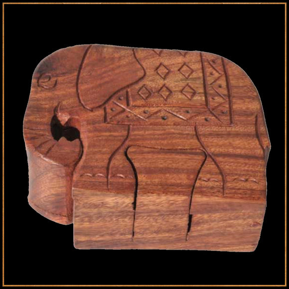 Wood Elephant Puzzle Box