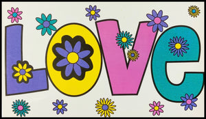 Flower Power Love Sticker